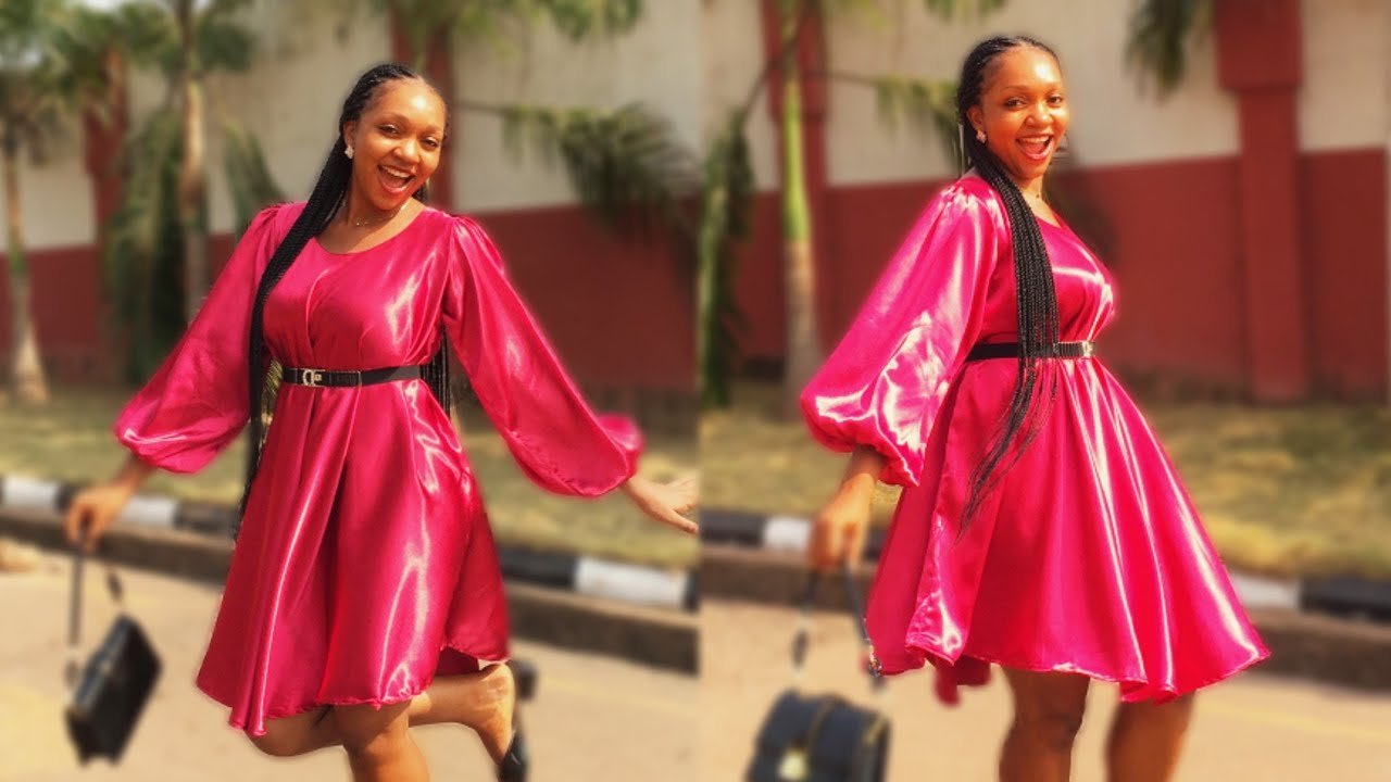 How to Cut and Sew a Simple Flare/Circle Dress|DIY