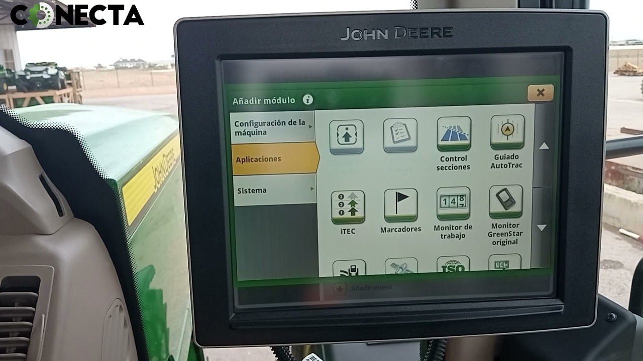 Configurar pantalla principal Monitor John Deere - Conecta