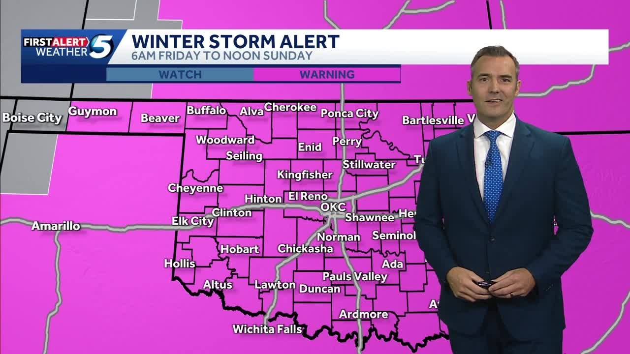 FORECAST: Arctic blast is here, and snow and ice will hit Oklahoma later