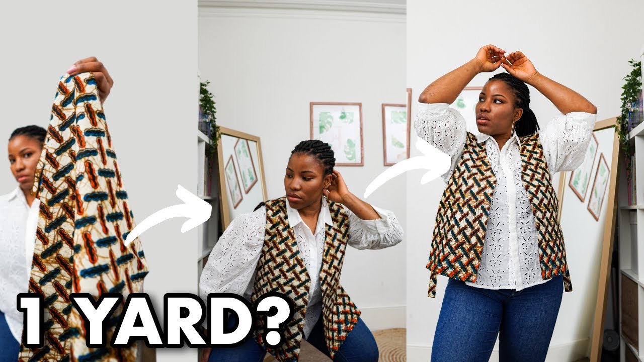 I used only ONE YARD of Ankara Fabric to make something wearable ft. @Chi9ja
