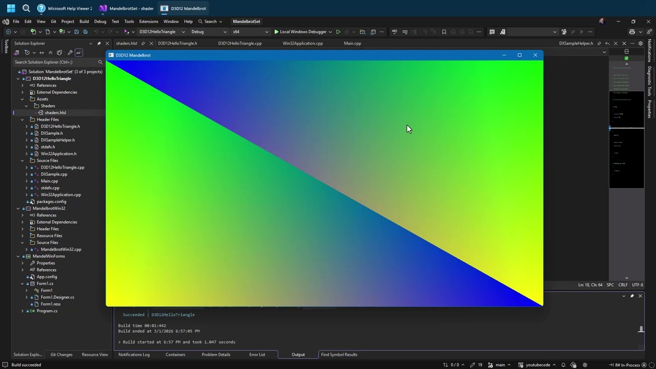 Mandelbrot Set with DirectX 12 and a Pixel Shader (Part 2)