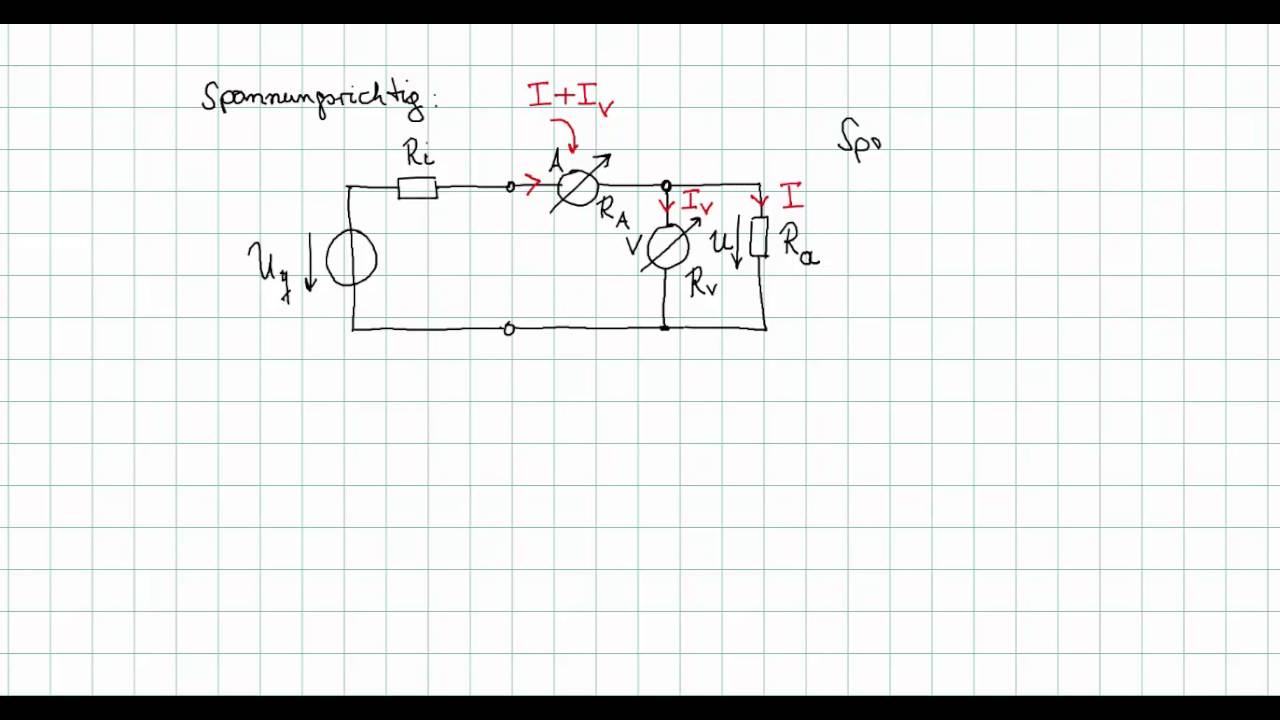 Grundlagen der Elektrotechnik - spannungsrichtige Messung