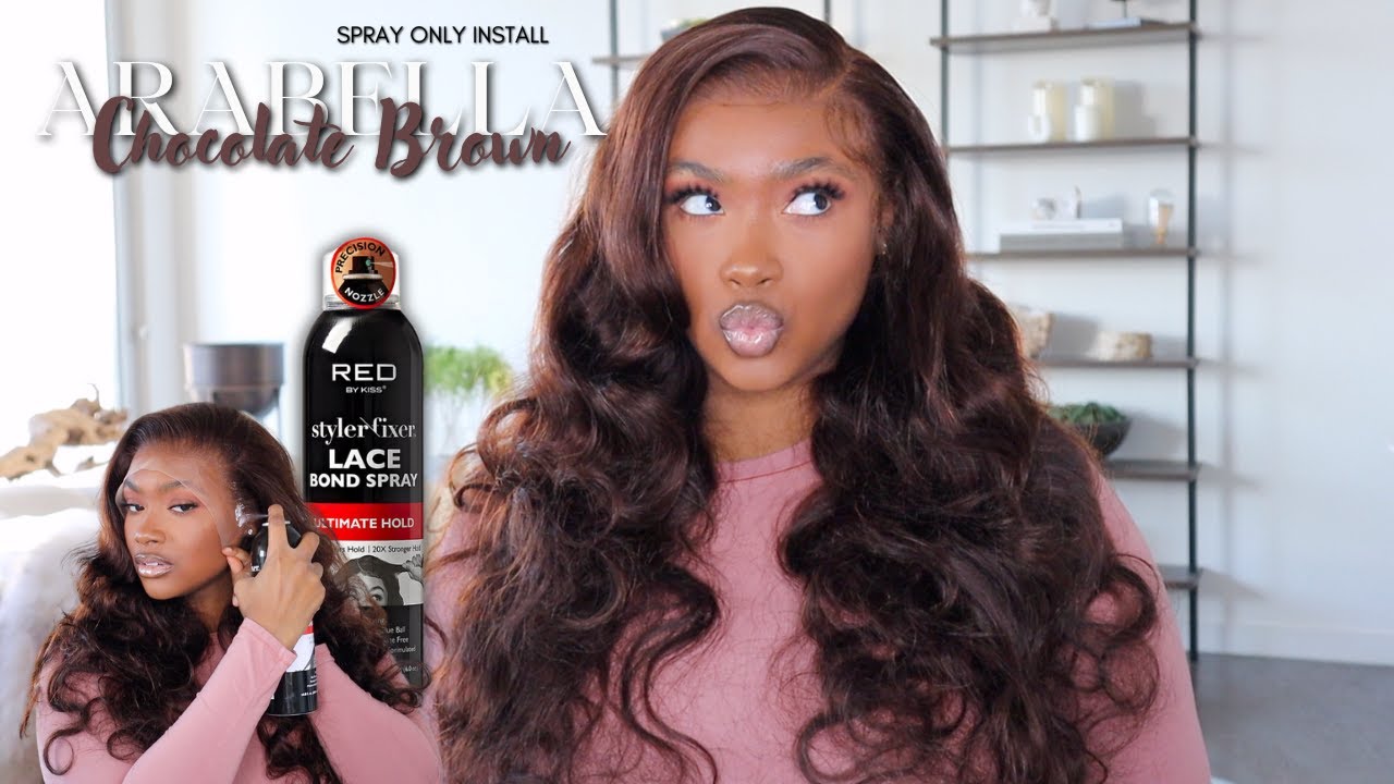 😍BEGINNER FRIENDLY CHOCOLATE BROWN BODY WAVE WIG INSTALL| BROWN GIRL FRIENDLY| ARABELLA HAIR