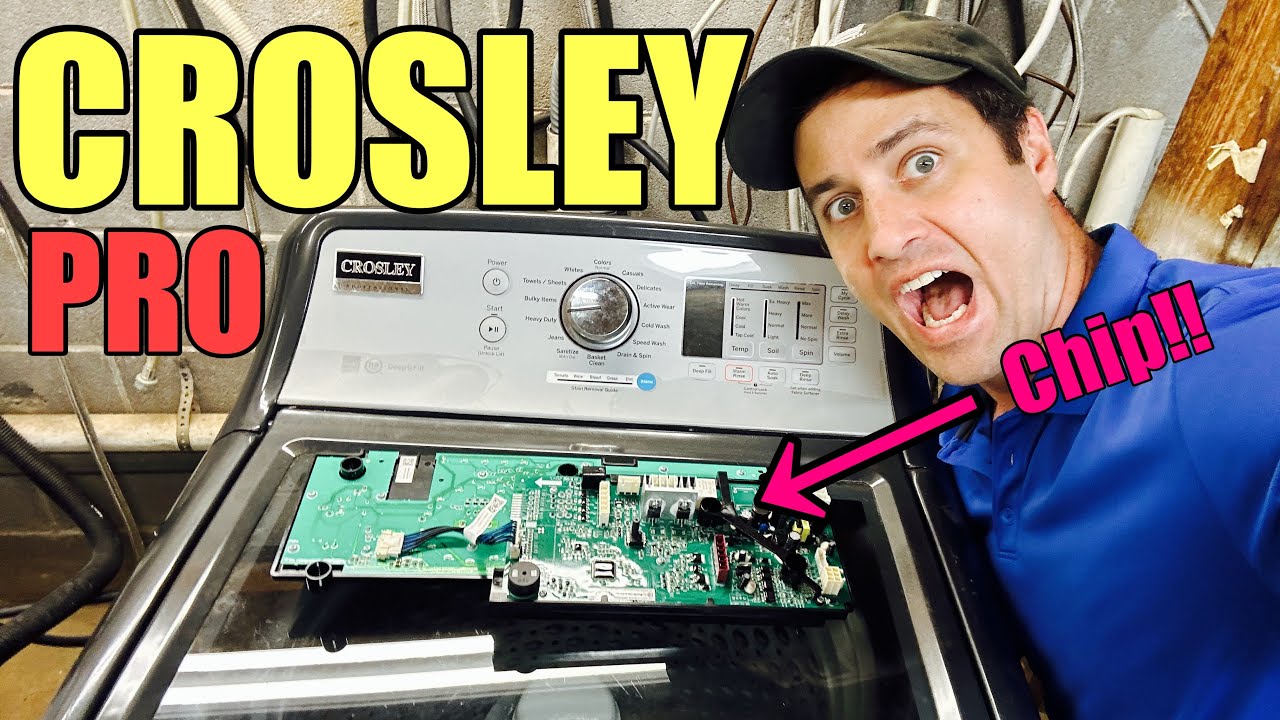 Эта профессиональная стиральная машина Crosley не работает | Производитель: GE | Неисправная плат...