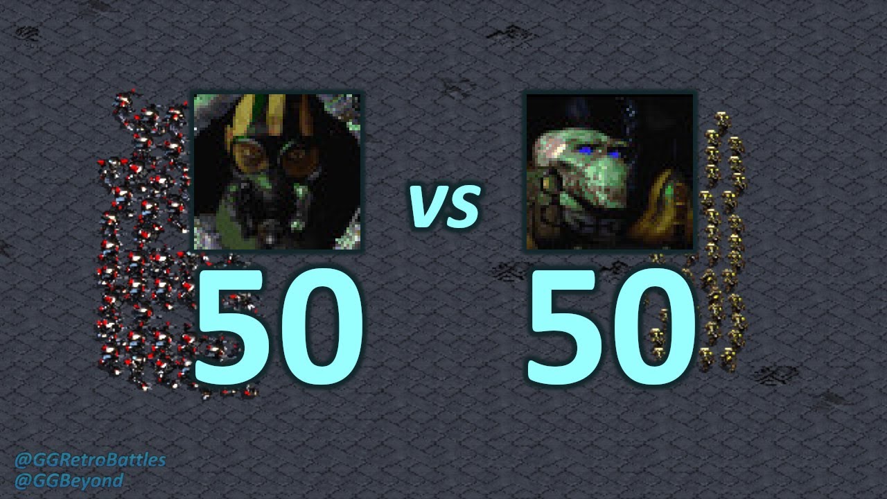 50 Goliaths vs 50 Zealots - Same Mineral Cost - StarCraft Retro Battles
