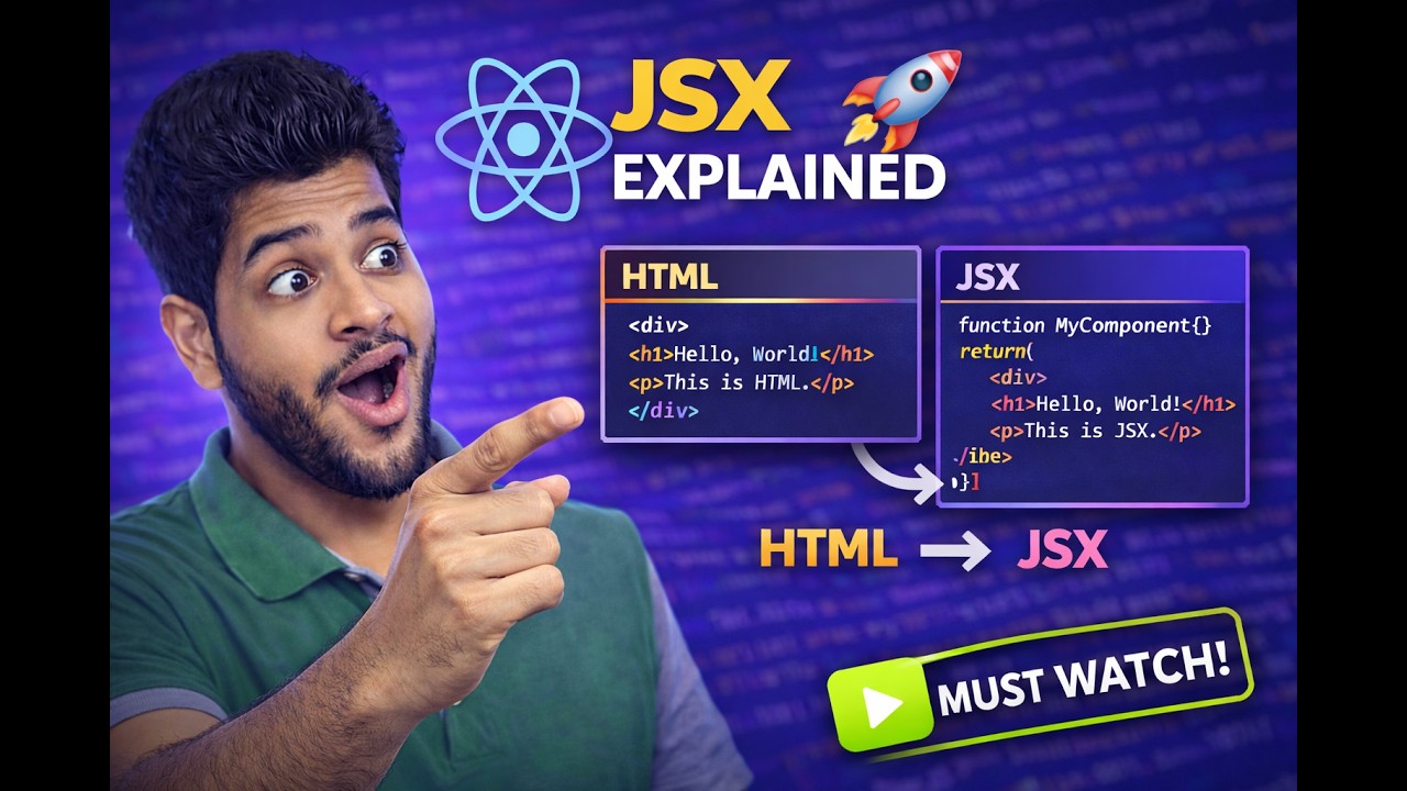 JSX in React Explained in Hindi | JSX Kya Hai? | React Beginner Tutorial