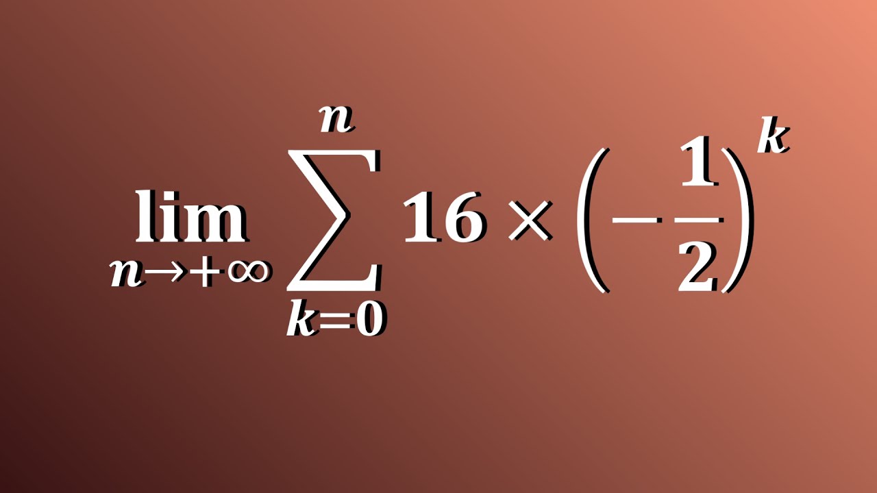 Calculer la LIMITE d'une SUITE de SOMMES partielles d'une SUITE géométrique