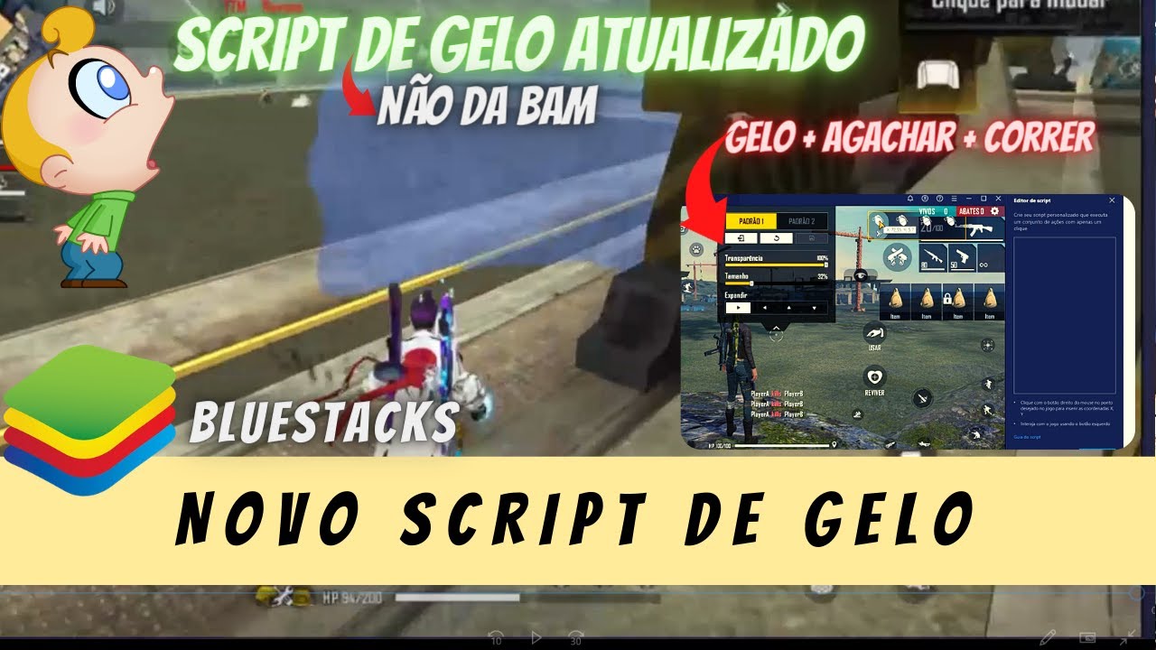 ATUALIZADO NOVO SCRIPT DO  GELO Apenas UMA tecla MACRO? NÃO DA BAM EMULADOR FREE FIRE
