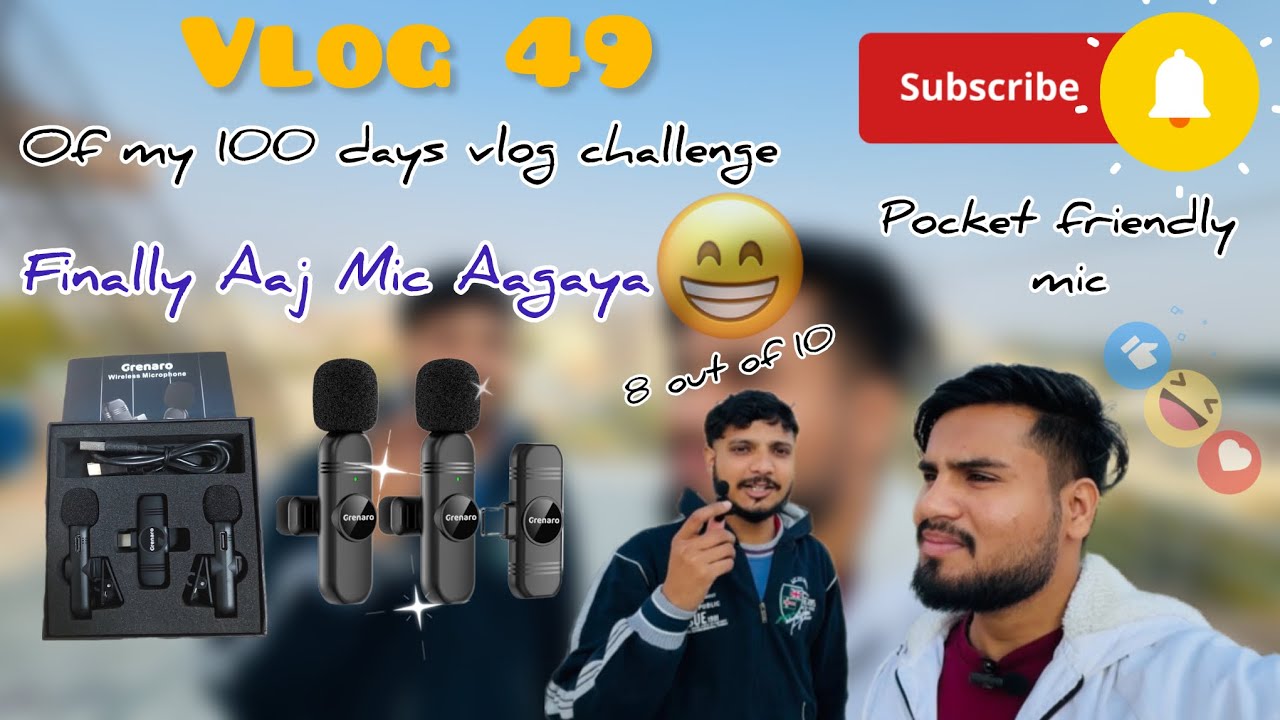 Vlog ( 49/100 ) || Finally Aaj Mera Mic Aa Gaya! 🎤 | Mic Testing, Bhai Ke Saath Full Moj Masti 😂 ||