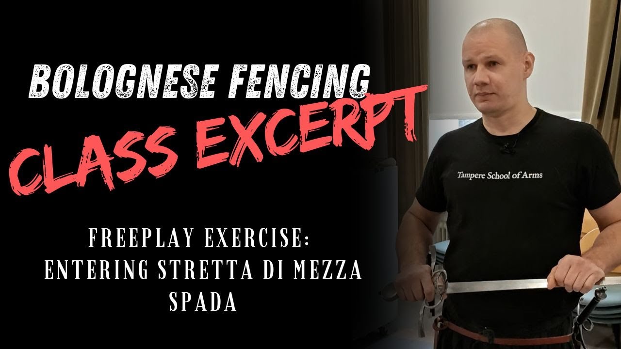 Learn Bolognese fencing - Class excerpt: Entering the crossed swords measure