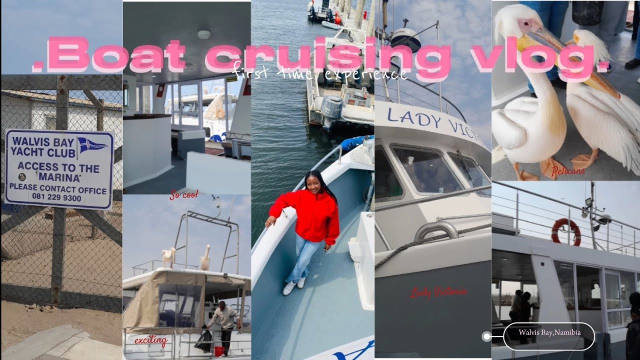BOAT CRUISING VLOG🚢 |First time experience😝 |Lady Victoria boat ✨️|Walvis Bay ,Namibia 🇳🇦|Lassagna🌮