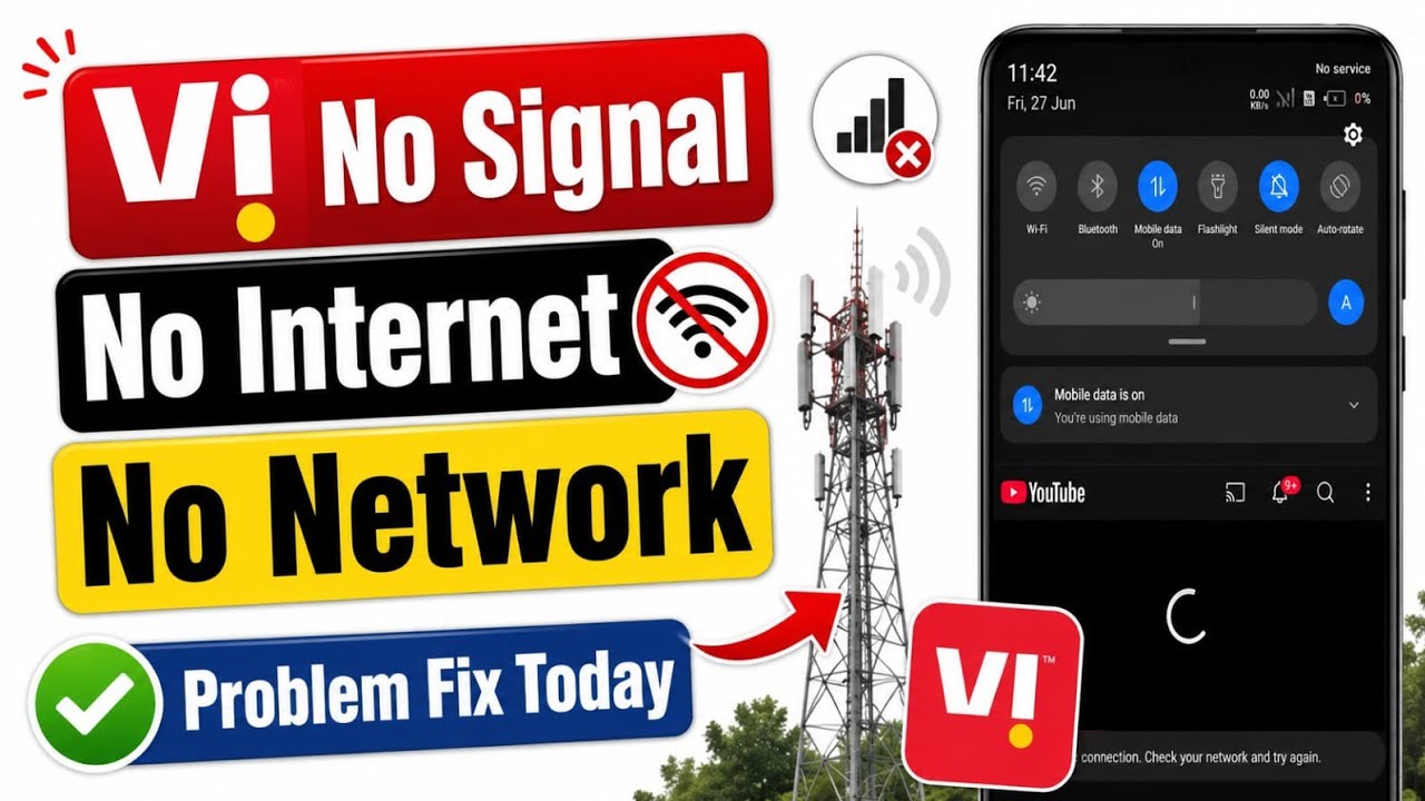 Vi Sim No Network Problem | Vi Net Not Working | Vi No Service | Vi Net Problem Today
