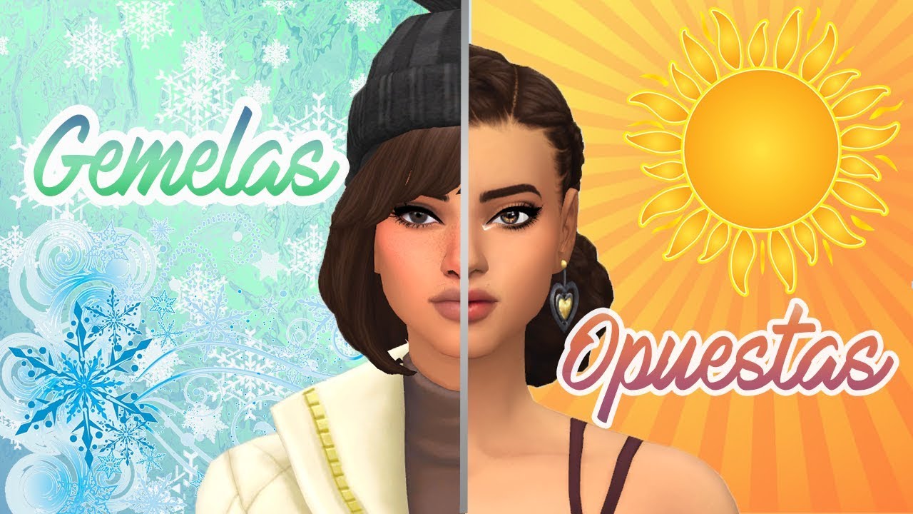 Gemelas Opuestas ¡en 5 min!:  ❄️FRÍO vs CALOR🔥 con Mia Zaff #CASbattle || Los Sims 4: ESTACIONES