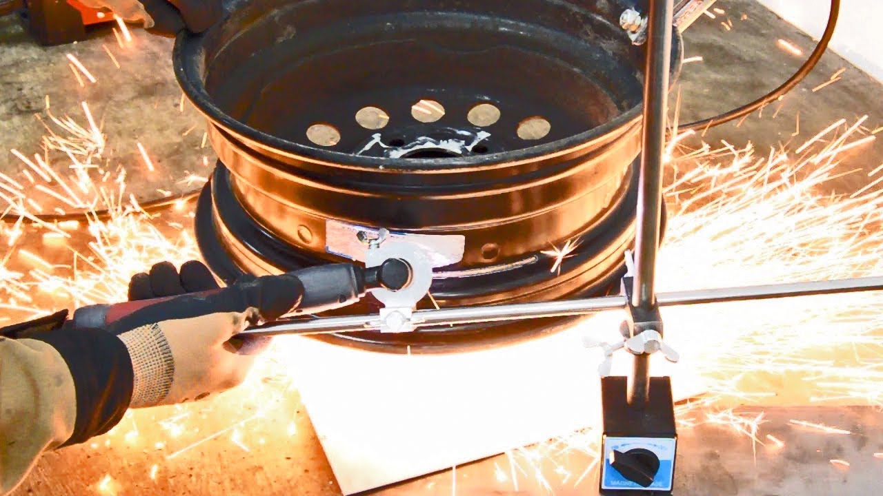 Plasma cutter circle tool with switchable magnet - Plasmaschneider