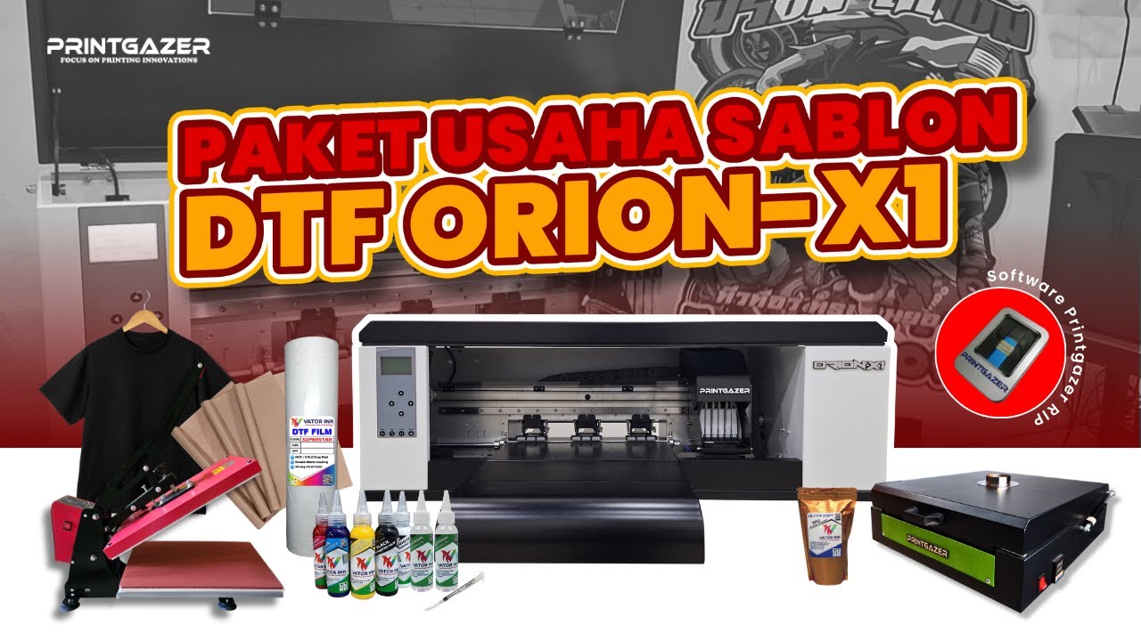 Paket mesin DTF ORION-X1! PAKET LENGKAP SIAP USAHA BUAT PEMULA!