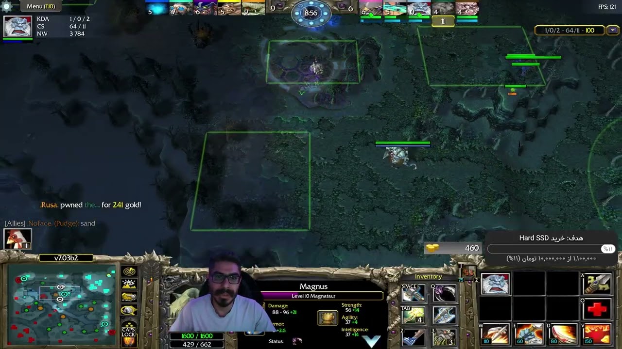 Dota 1 Gameplay Juggernaut Hard Carry عمو جاگر آوردم واستون 
