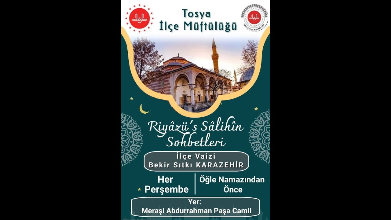 Rıyâdu's-Sâlihîn Dersleri 47 #ibadet #sünnet #hadis #siyer #sünnetianlamak  #namaz #cuma #hak  #ders