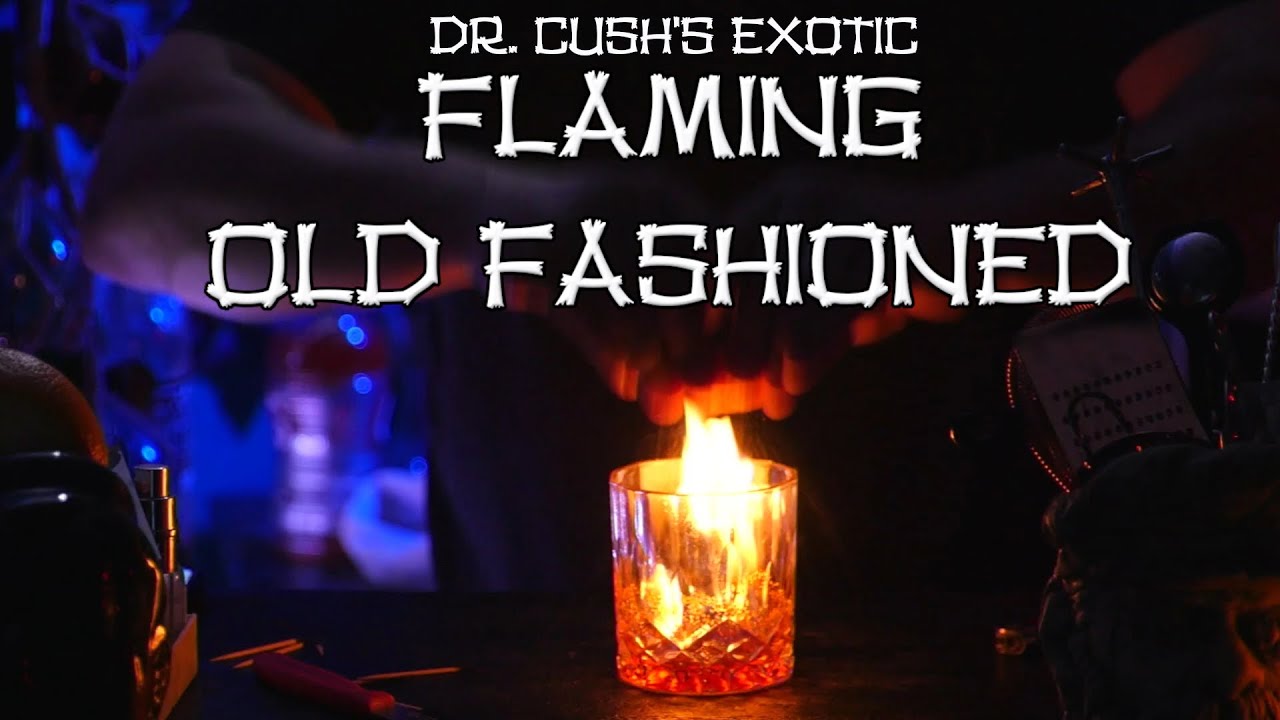 Доктор Куш готовит свой знаменитый коктейль FLAMING OLD FASHIONED