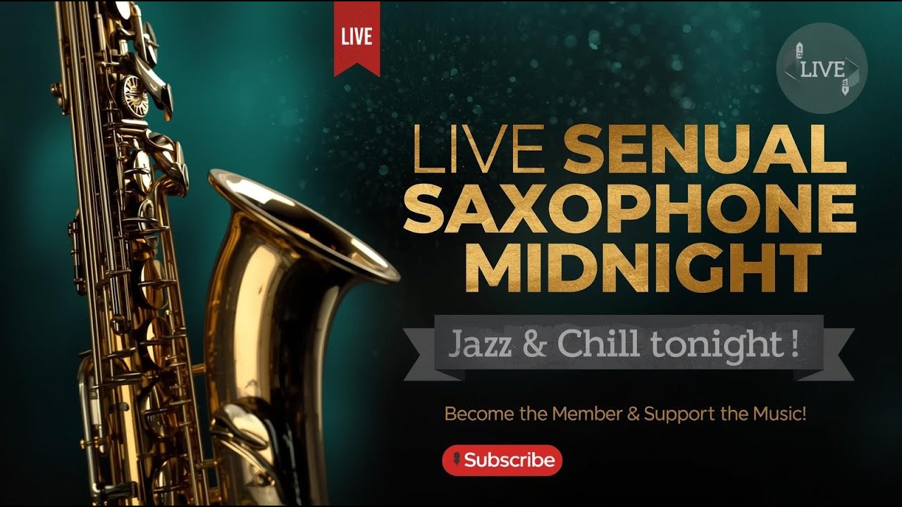 Live Sensual Saxophone Midnight 🎷 Smooth Jazz for Late Night Relaxation & Calm Ambience