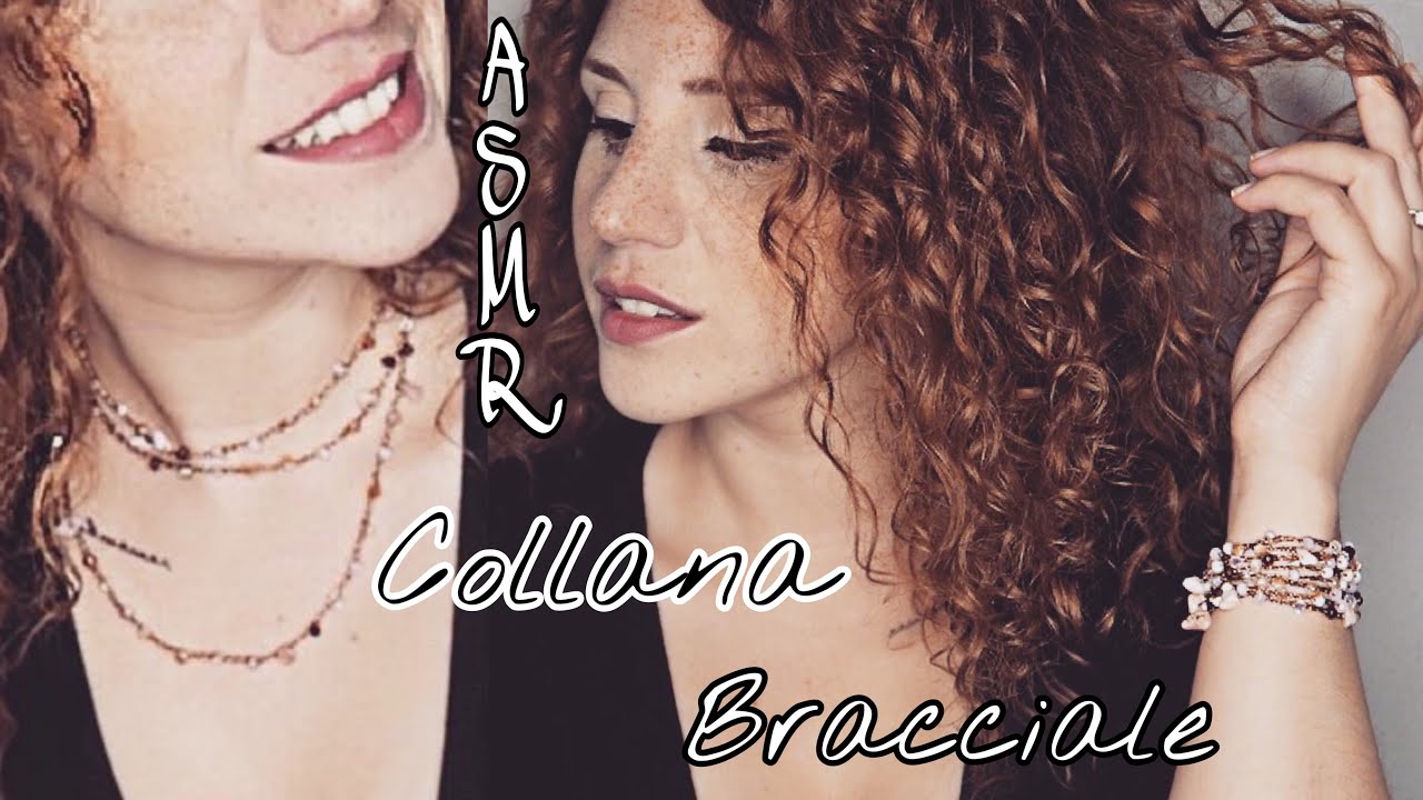 ASMR ita🌸SHOW AND TELL collana/bracciale pietra naturale OPALE ROSA 🌸 RELAX ED EFFETTI BENEFICI🌸