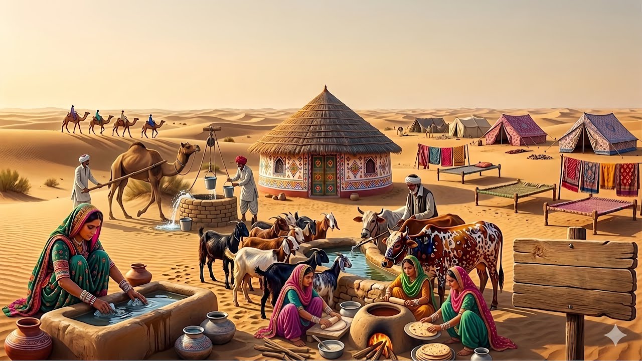 People Living in Desert Cholistan | Real Village Life of Punjab Pakistan | Desert Cooking | Desert 