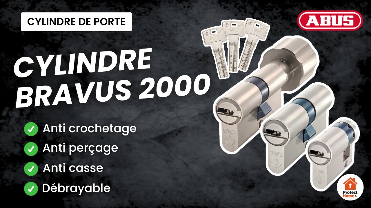 Cylindre de tr&egrave;s Haute S&eacute;curit&eacute; ABUS BRAVUS 2000