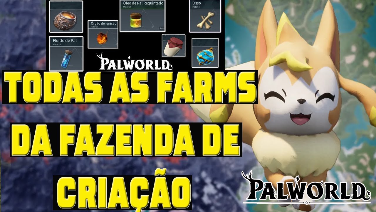 Todas as farms da fazenda de criação - Palworld