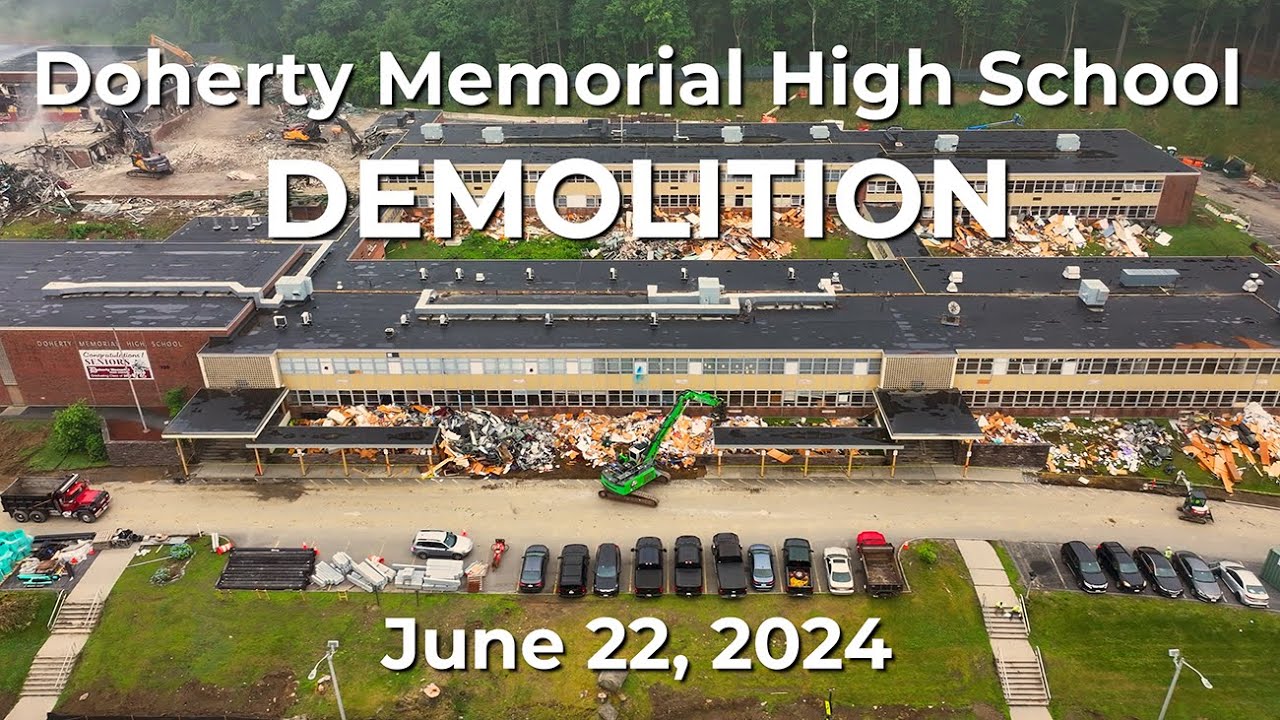 Doherty Memorial High School Demolition in Worcester, MA