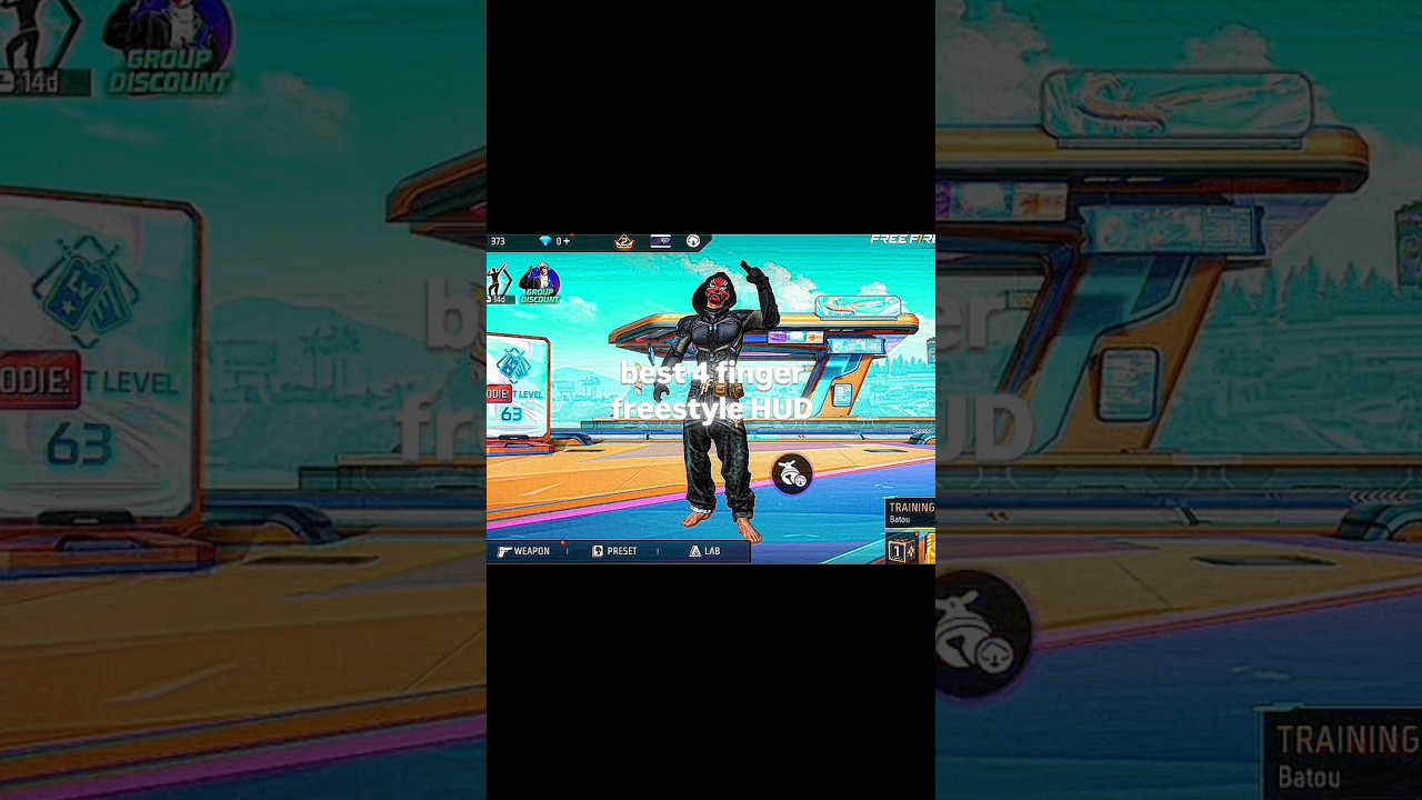 best 4 finger freestyle HUD 💀🥷#freefire #freestyle #shots #india #brazil