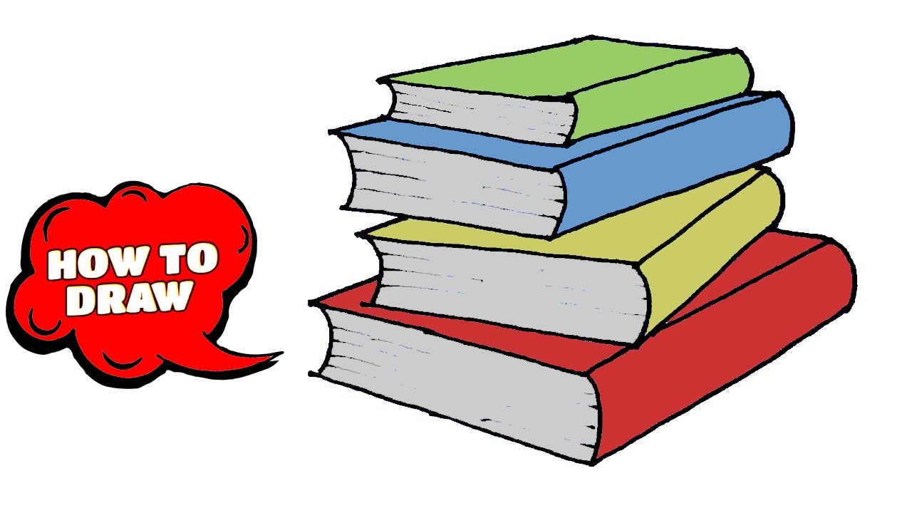 How to Draw Books for Kids | Comic Book Drawing | Closed Book Sketch