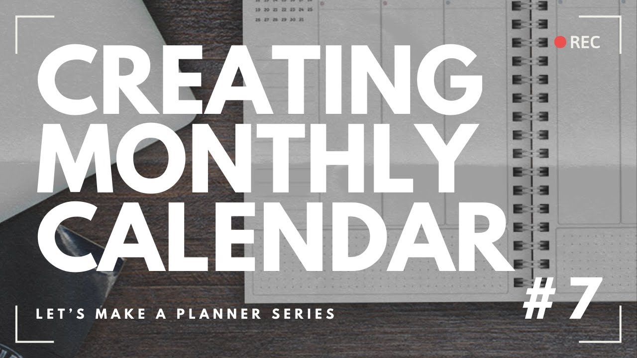Creating A Monthly Calendar Spread - Episode 7