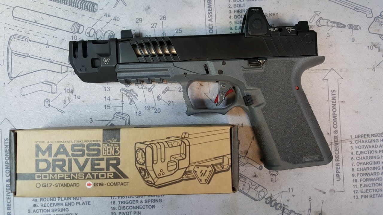 Обзор компенсатора массового драйвера Strike Industries для Glock 19 P80!