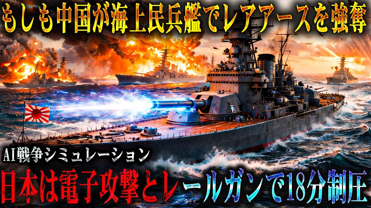 【資源戦争の夜】もしも中国が海上民兵艦隊で日本のレアアース採掘施設を強奪したら、なぜ18分で全艦が電子的に沈黙し自衛隊は無傷だったのか？【AIシミュレ―ション】