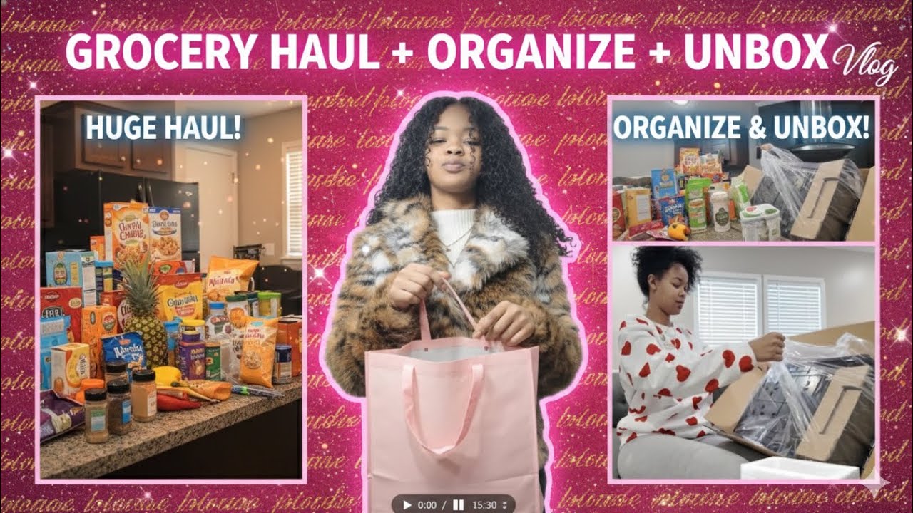 HUGE GROCERY HAUL+ORGANIZING+OPENING PACKAGES! 📦🛒
