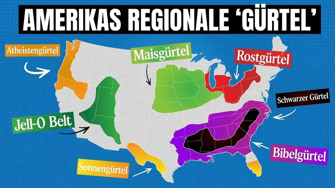 Die wichtigsten Belt-Regionen der USA erklärt