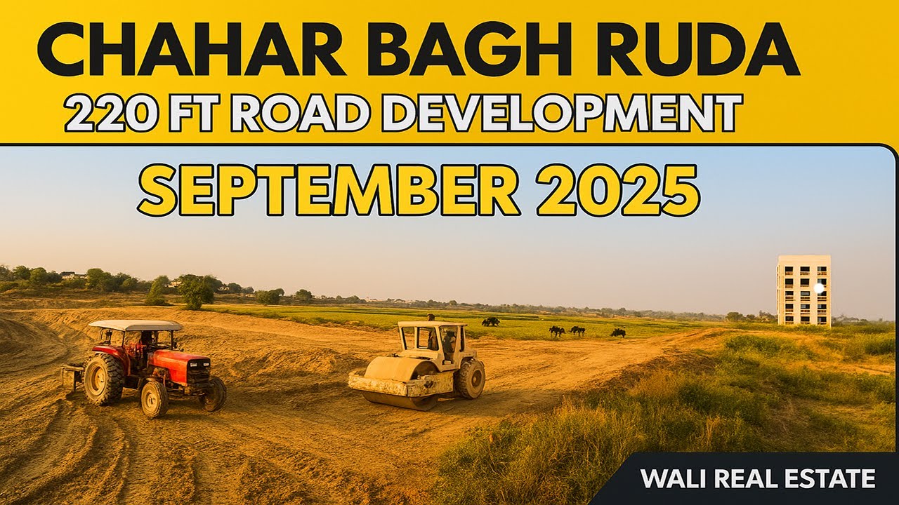 Chahar Bagh Ruda | 220ft Road Construction Full Swing | Latest Development Update | Ravi City Lahore