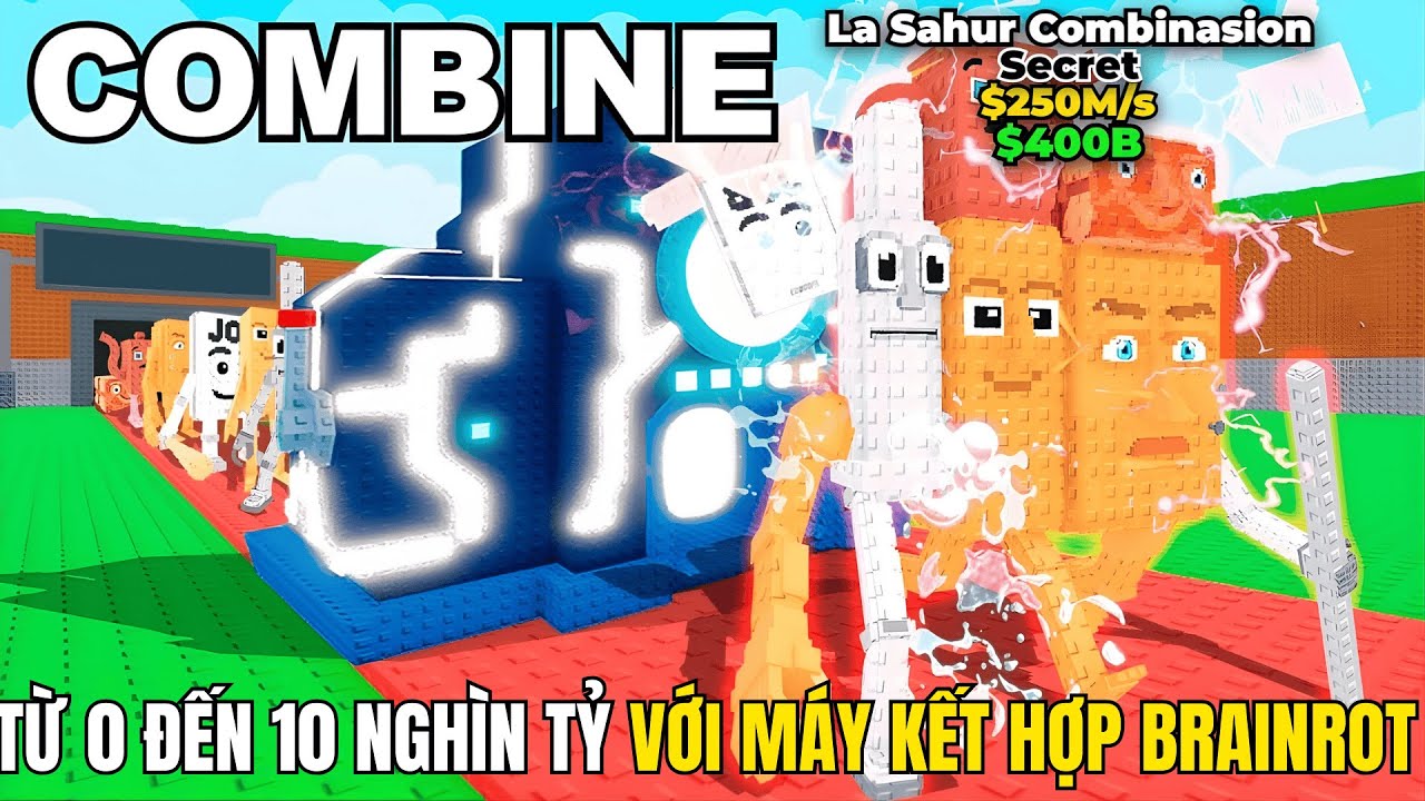 Từ 0 Đến 10 Nghìn Tỷ Với Máy Kết Hợp Brainrot Trong Roblox Steal A Brainrot...SigmaMeo