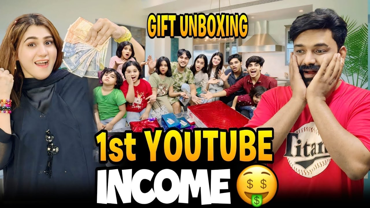 SADAF FAMILY KI YOUTUBE KI 1ST INCOME  // ZOYA GIFTS UNBOXING // KITNI AMOUNT AYEE HA
