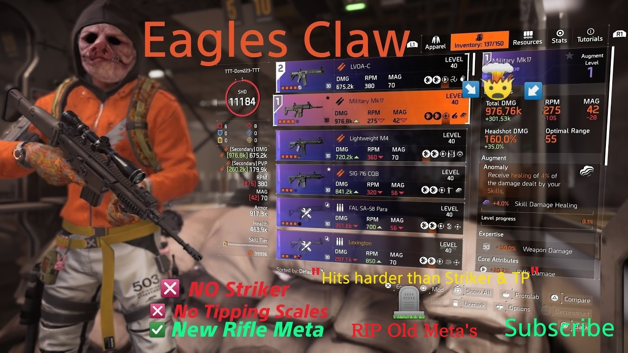 Tom Clancy's The Division 2 New Rifle build 