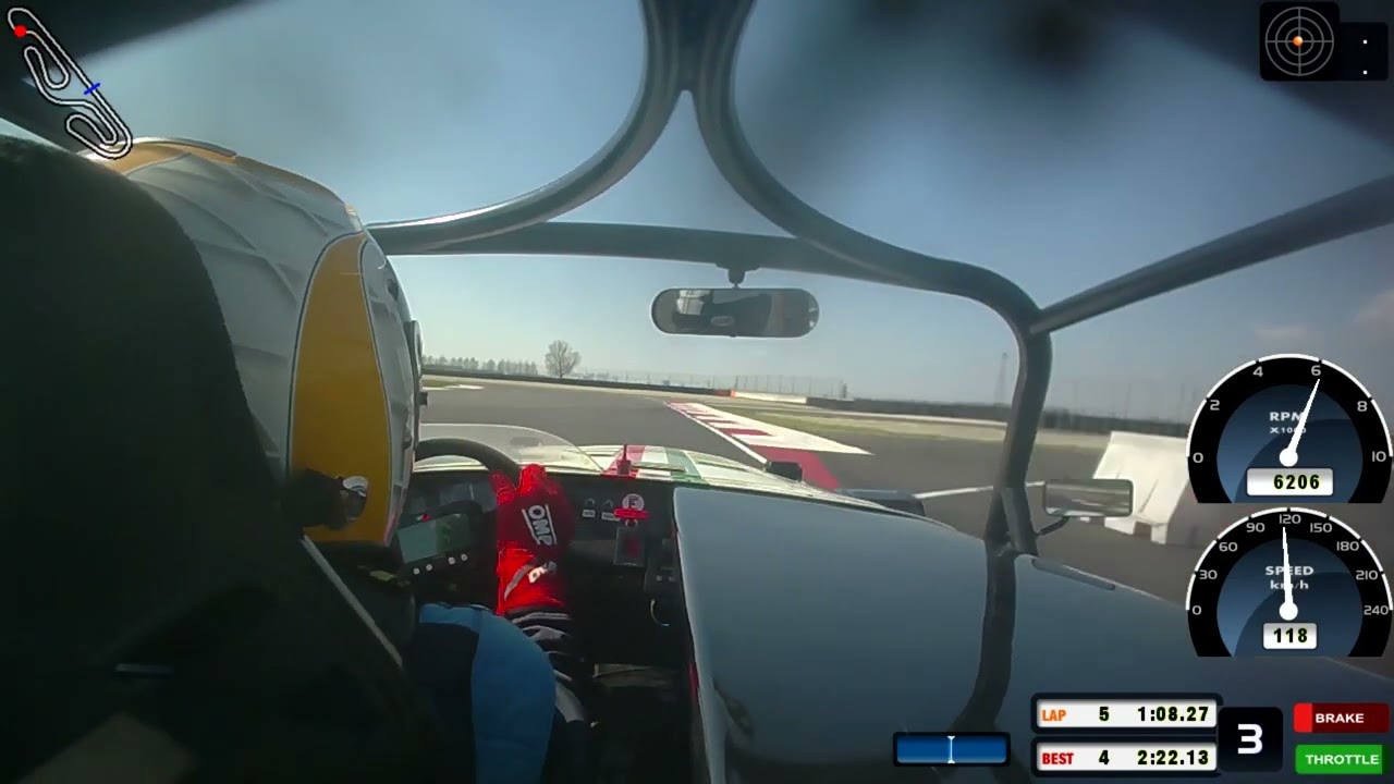 On board Caterham new Tazio Nuvolari 5.260 mt. Best Lap 2:21:71