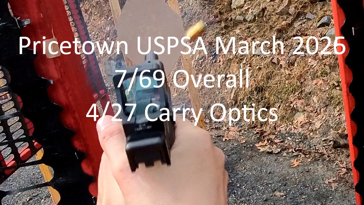 Pricetown USPSA March 2026, 7th Overall 4th Carry Optics, Glock 47 Gen5