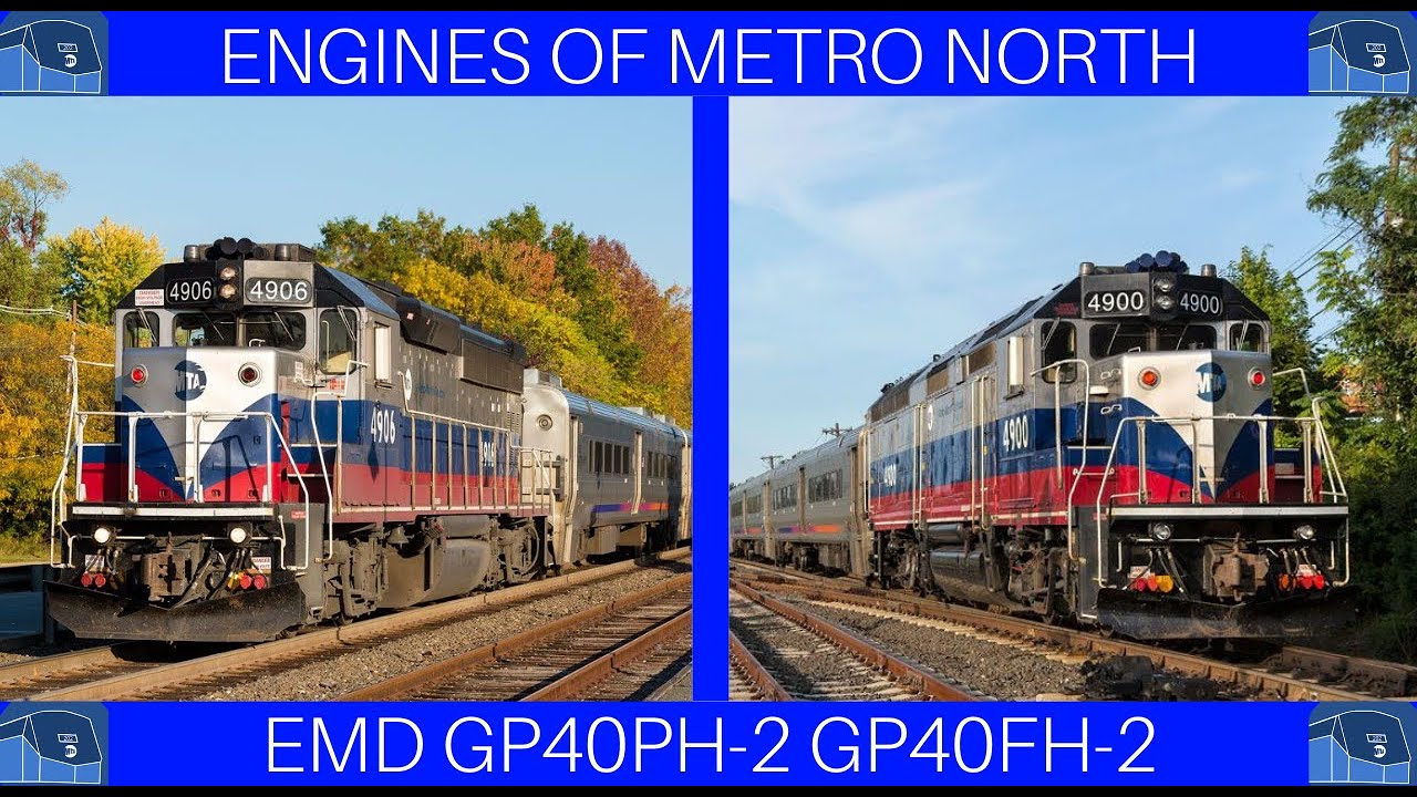 Engines of Metro North EMD GP40PH-2 and GP40FH-2