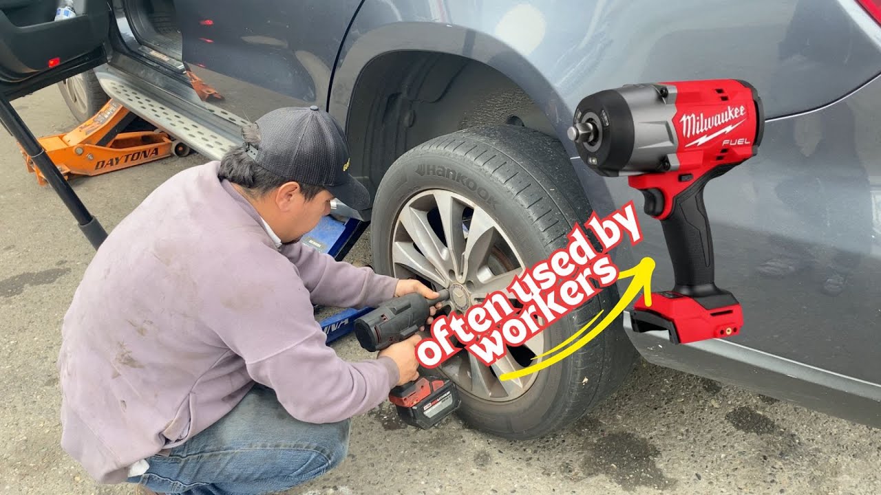 thật dễ tháo bánh xe- the Milwaukee 2967 to easily remove and install wheels.