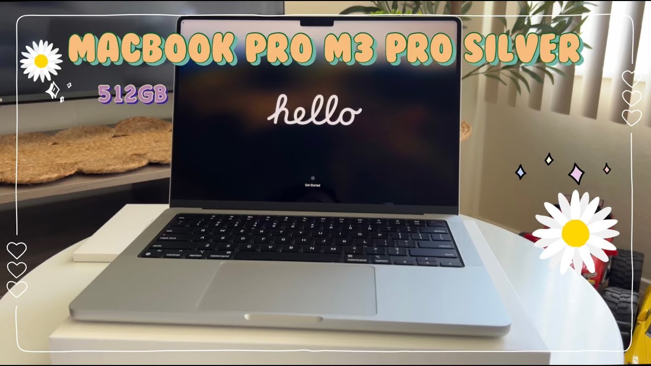 14 inch MacBook Pro with M3 Pro 512GB - Silver || quick unboxing ⏦ﾟ♡︎
