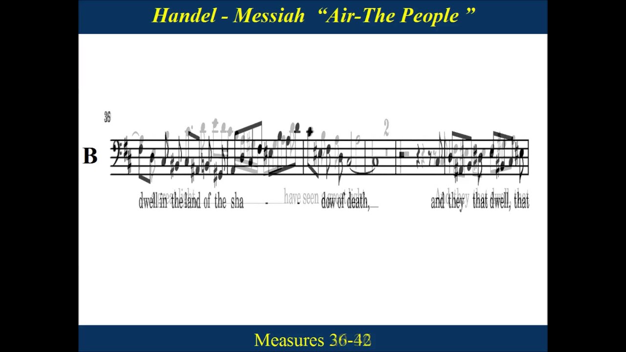 12 - Handel Messiah  Part 1 - People Walked In Darkness -  Bass