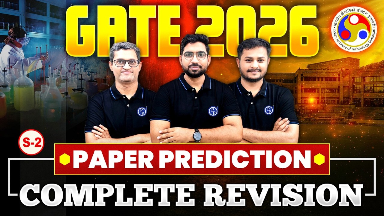 GATE 2026 Chemistry Paper Prediction | Complete Revision Strategy (S-2)  Sure-Shot Topics & Revision