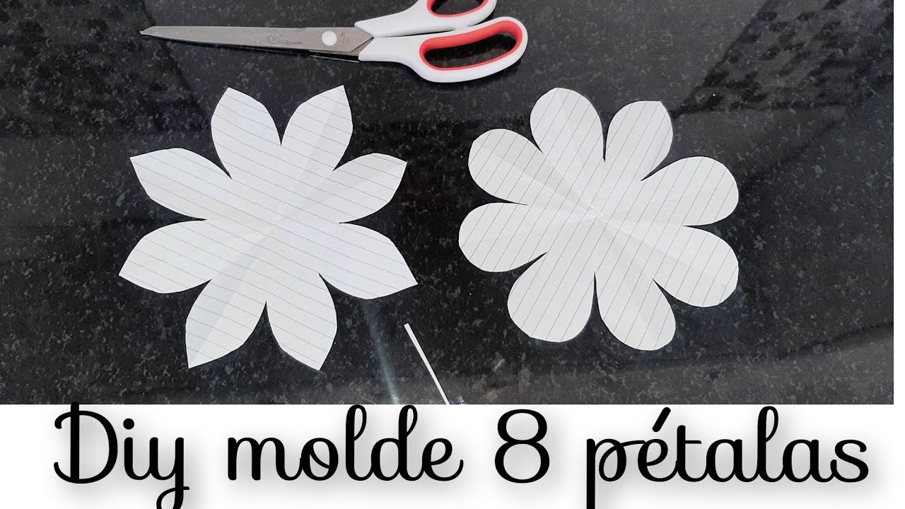 como fazer o molde de 8 pétalas, #arranjo, #molde, #patrones,