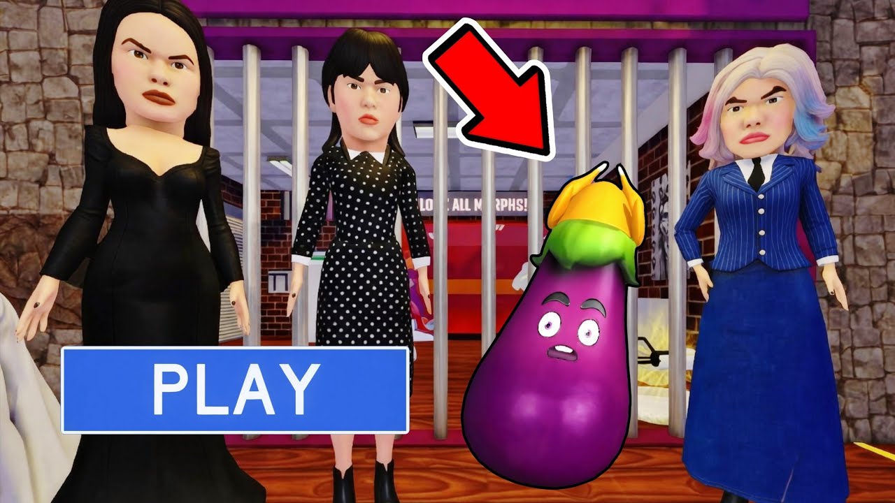 ENFERMÉE AVEC LA FAMILLE MERCREDI ADDAMS ... ! 😨 ESCAPE OBBY ROBLOX