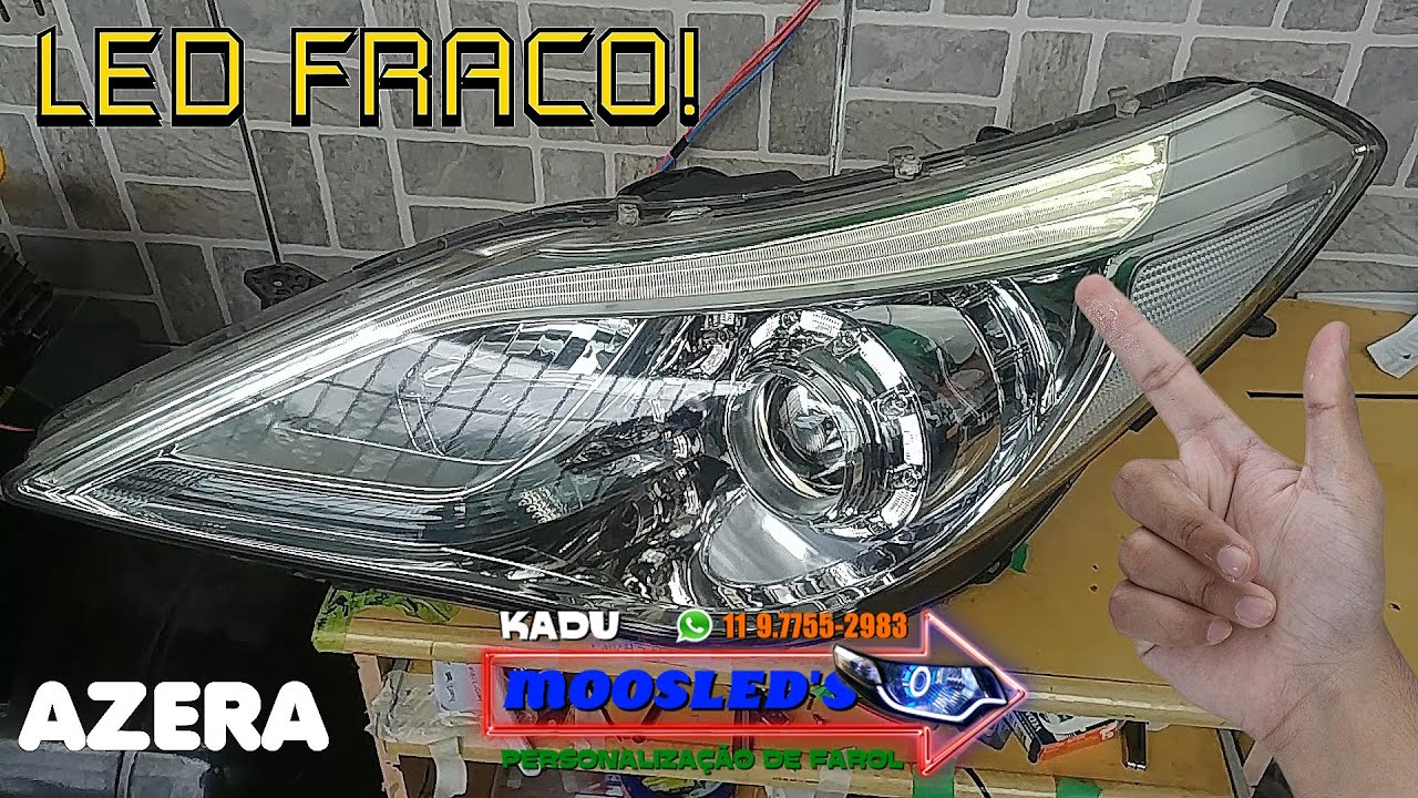 COMO CONSERTAR LED FAROL AZERA? REPARO MANUTENÇÃO DEFEITO RECUPERAÇÃO SOLUÇÃO TRAGA PARA MOOSLEDS OK
