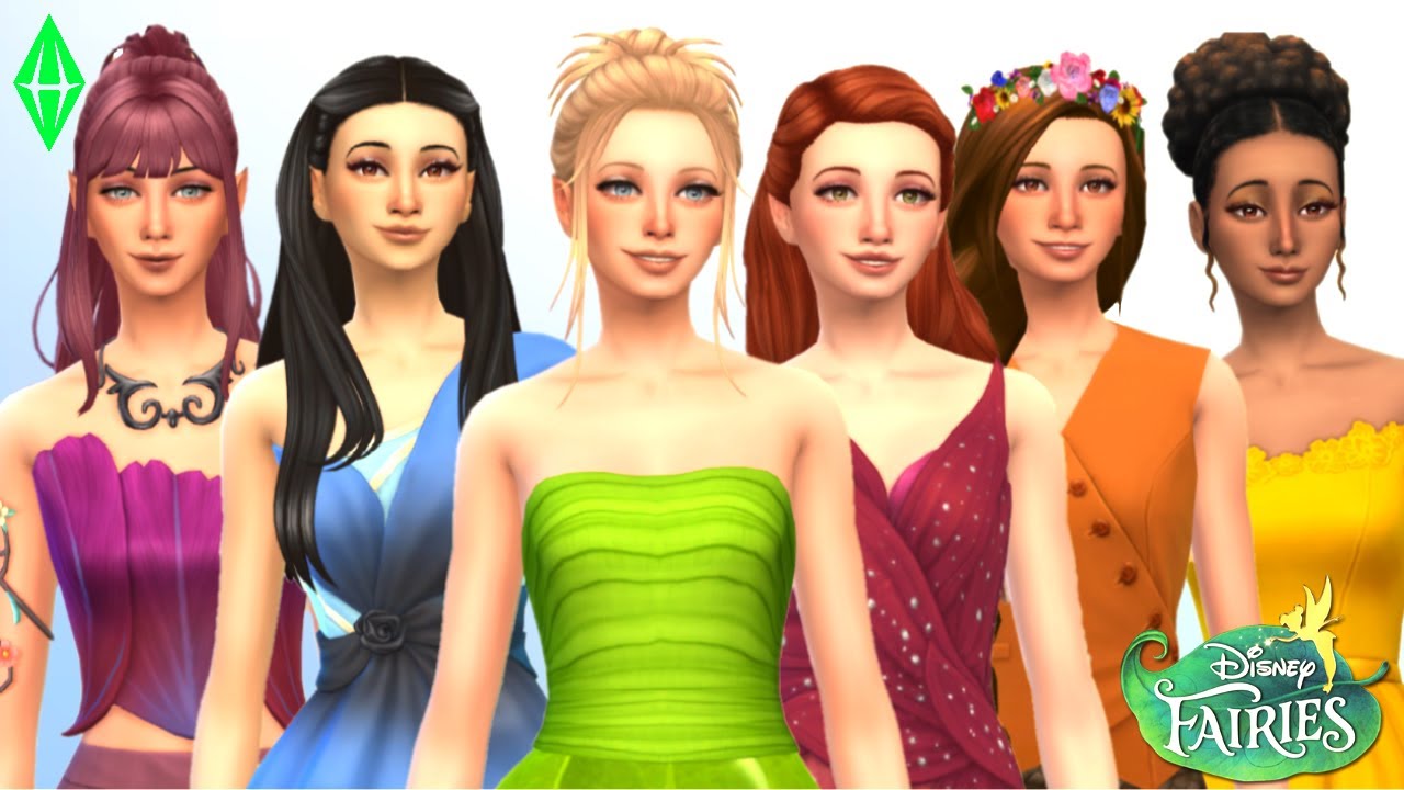 Tinkerbell, Rosetta, Silvermist, Fawn, Vidia & Iridessa [Tinkerbell] : Sims 4 I Create a Sim